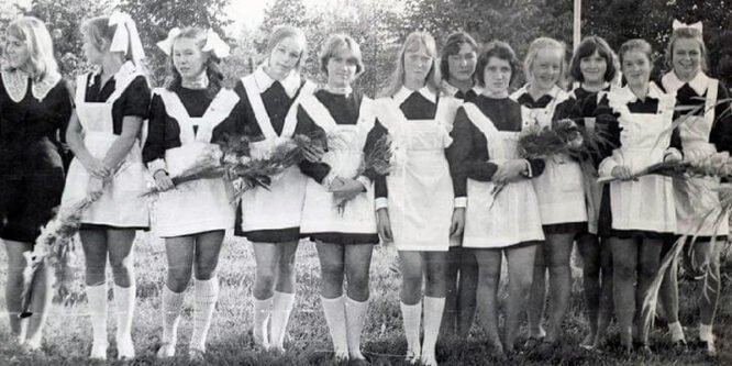Школьная форма выпускниц 1970-х годов: архивная фото-подборка