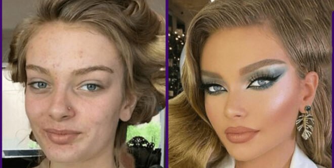 Знакомиться надо в бане. Впечатляющие фото невест до и после макияжа